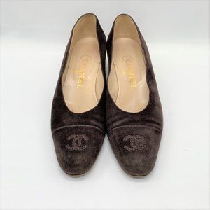 Chanel Brown Suede Shoes